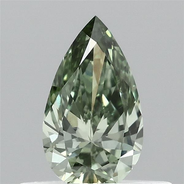 0.34 Carat Pear Shaped, Ideal Cut, FANCY VIVID GREEN Color, VS1 Clarity, IGI Certified Lab Grown Diamond