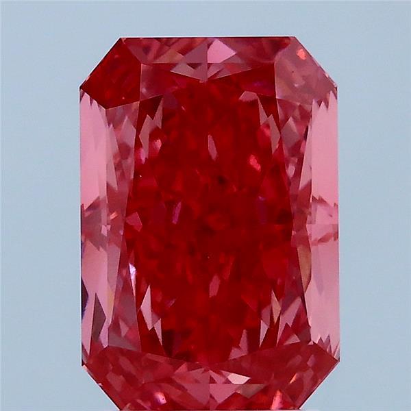 3.23 Carat Radiant Shaped, Excellent Cut, FANCY VIVID PINK Color, VVS2 Clarity, IGI Certified Lab Grown Diamond