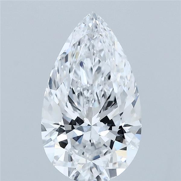 1.39 Carat Pear Shaped, Ideal Cut, D Color, VVS2 Clarity, IGI Certified Lab Grown Diamond