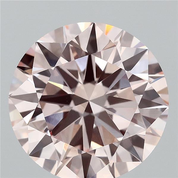4.49 Carat Round Shaped, Excellent Cut, FANCY PINK Color, VVS2 Clarity, IGI Certified Lab Grown Diamond