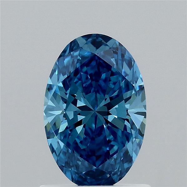 1.02 Carat Oval Shaped, Ideal Cut, FANCY VIVID BLUE Color, VS1 Clarity, IGI Certified Lab Grown Diamond