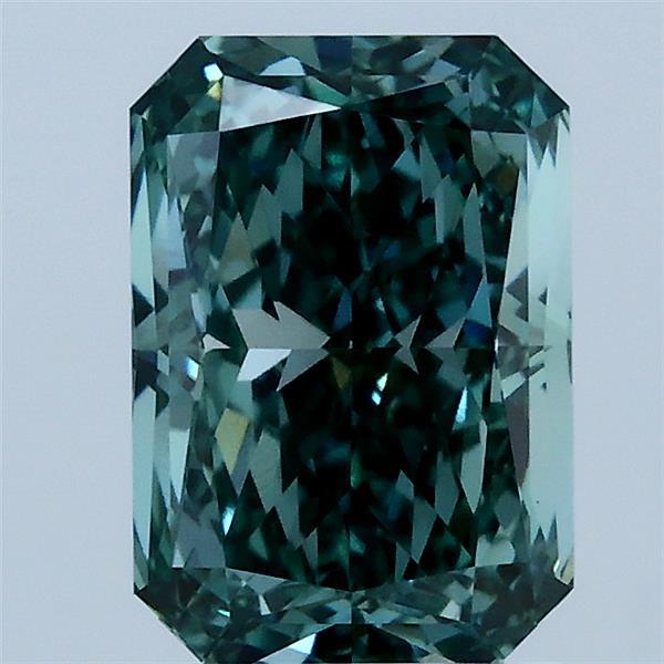 2.14 Carat Radiant Shaped, Excellent Cut, FANCY VIVID GREEN Color, VS1 Clarity, IGI Certified Lab Grown Diamond