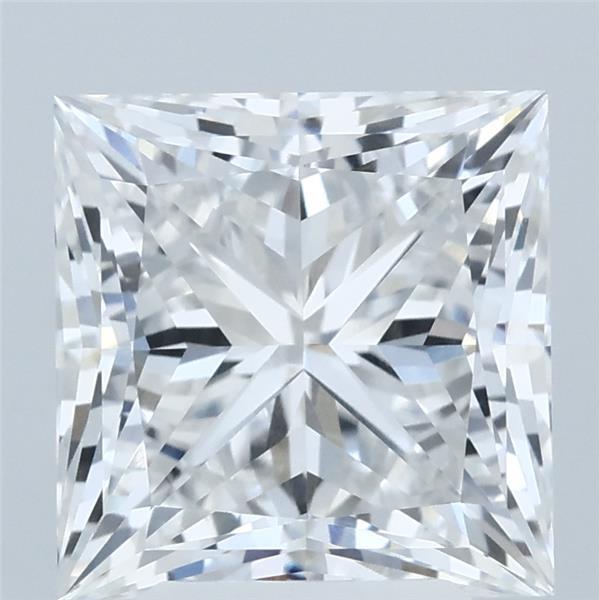 4.04 Carat Princess Shaped, Ideal Cut, E Color, VVS2 Clarity, IGI Certified Lab Grown Diamond