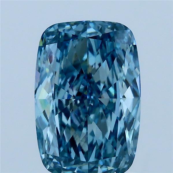 2.13 Carat Cushion Shaped, Ideal Cut, FANCY VIVID BLUE Color, VVS2 Clarity, IGI Certified Lab Grown Diamond