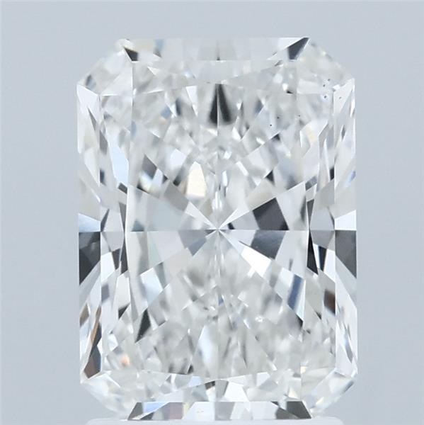 2.01 Carat Radiant Shaped, Ideal Cut, F Color, VS1 Clarity, IGI Certified Lab Grown Diamond