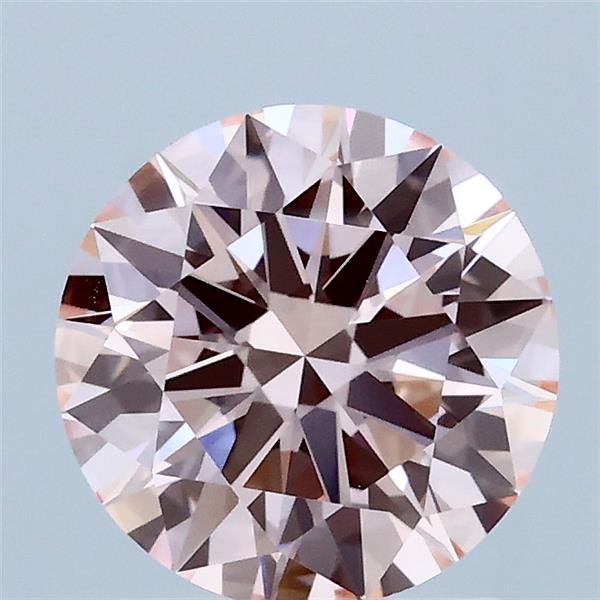 1.52 Carat Round Shaped, Excellent Cut, FANCY INTENSE PINK Color, VVS2 Clarity, IGI Certified Lab Grown Diamond