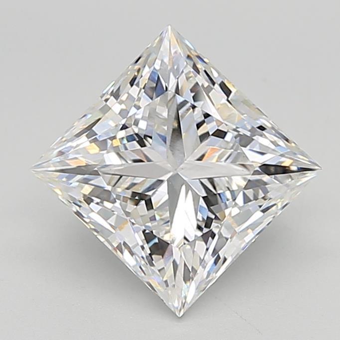 3.05 Carat Princess Shaped, Ideal Cut, E Color, VVS2 Clarity, IGI Certified Lab Grown Diamond