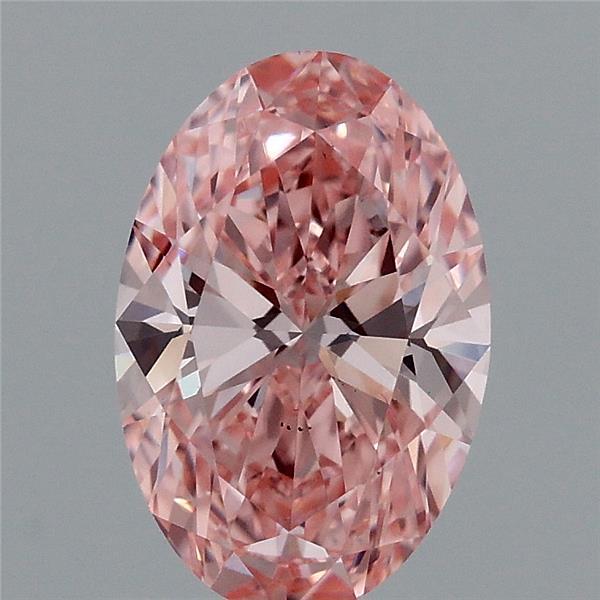 1.05 Carat Oval Shaped, Ideal Cut, FANCY VIVID PINK Color, VS2 Clarity, IGI Certified Lab Grown Diamond
