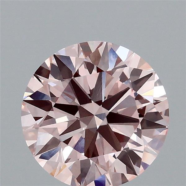 1.52 Carat Round Shaped, Ideal Cut, FANCY INTENSE PINK Color, VVS2 Clarity, IGI Certified Lab Grown Diamond