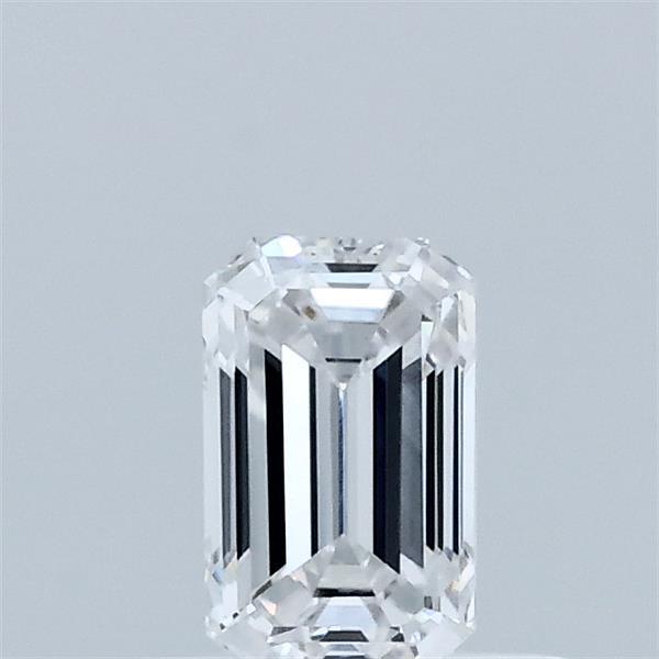 0.56 Carat Emerald Shaped, Very Good Cut, D Color, VVS2 Clarity, IGI Certified Lab Grown Diamond