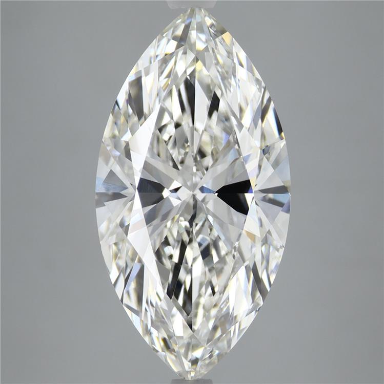 5.09 Carat Marquise Shaped, Ideal Cut, G Color, VVS2 Clarity, IGI Certified Lab Grown Diamond
