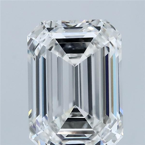 3.59 Carat Emerald Shaped, Ideal Cut, F Color, VS1 Clarity, IGI Certified Lab Grown Diamond