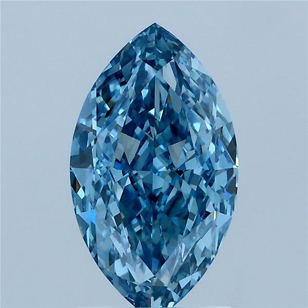 2.00 Carat Marquise Shaped, Very Good Cut, FANCY VIVID BLUE Color, VS1 Clarity, IGI Certified Lab Grown Diamond