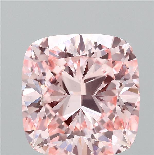 2.64 Carat Cushion Shaped, Ideal Cut, FANCY VIVID PINK Color, VS1 Clarity, IGI Certified Lab Grown Diamond