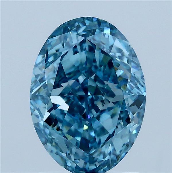 2.03 Carat Oval Shaped, Excellent Cut, FANCY VIVID BLUE Color, VS1 Clarity, IGI Certified Lab Grown Diamond
