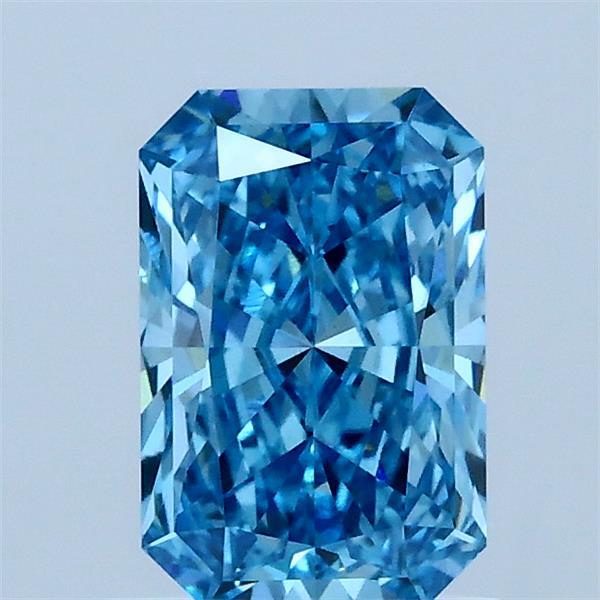 1.01 Carat Radiant Shaped, Ideal Cut, FANCY VIVID BLUE Color, VS1 Clarity, IGI Certified Lab Grown Diamond