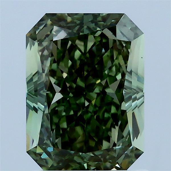 1.93 Carat Radiant Shaped, Excellent Cut, FANCY VIVID GREEN Color, VS1 Clarity, IGI Certified Lab Grown Diamond