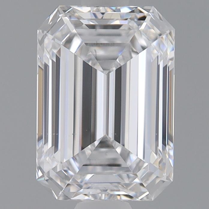 0.98 Carat Emerald Shaped, Ideal Cut, D Color, VS2 Clarity, IGI Certified Lab Grown Diamond