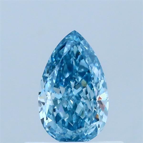 0.52 Carat Pear Shaped, Excellent Cut, FANCY VIVID BLUE Color, VVS2 Clarity, IGI Certified Lab Grown Diamond
