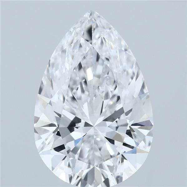 3.06 Carat Pear Shaped, Ideal Cut, D Color, VS1 Clarity, IGI Certified Lab Grown Diamond