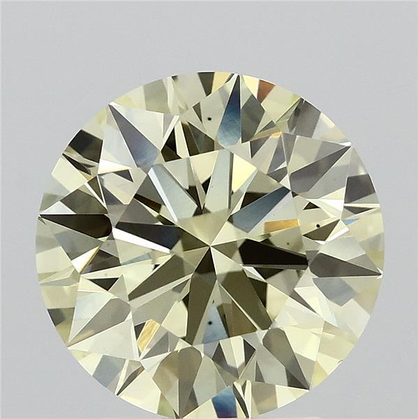 3.00 Carat Round Shaped, Excellent Cut, FANCY LIGHT YELLOW Color, VS1 Clarity, IGI Certified Lab Grown Diamond