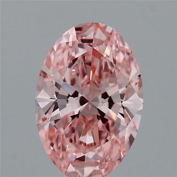 1.03 Carat Oval Shaped, Ideal Cut, FANCY VIVID PINK Color, VVS2 Clarity, IGI Certified Lab Grown Diamond