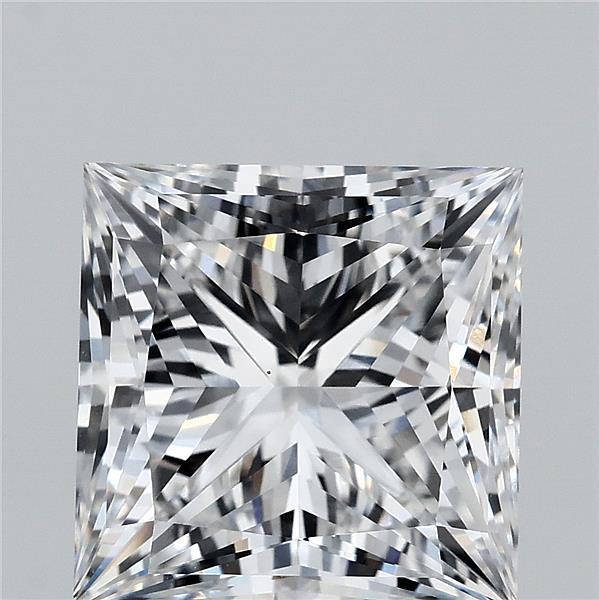 5.35 Carat Princess Shaped, Ideal Cut, E Color, VVS2 Clarity, IGI Certified Lab Grown Diamond