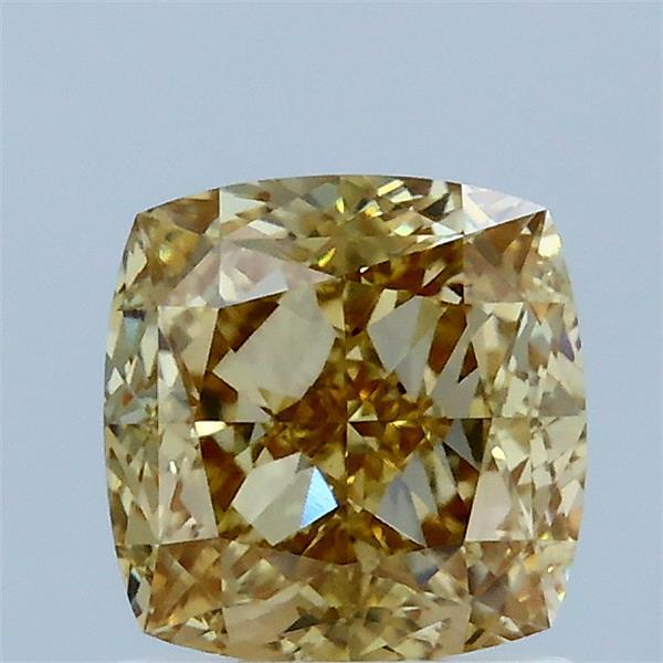 1.56 Carat Cushion Shaped, Ideal Cut, FANCY YELLOW Color, VS1 Clarity, IGI Certified Lab Grown Diamond