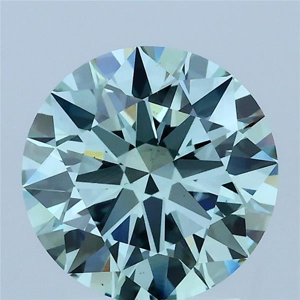 2.09 Carat Round Shaped, Ideal Cut, FANCY INTENSE GREEN Color, VS2 Clarity, IGI Certified Lab Grown Diamond