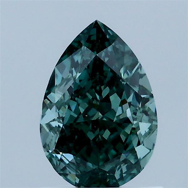 1.02 Carat Pear Shaped, Excellent Cut, FANCY VIVID GREEN Color, VS1 Clarity, IGI Certified Lab Grown Diamond