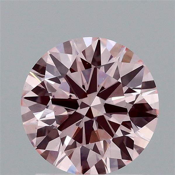 1.55 Carat Round Shaped, Excellent Cut, FANCY INTENSE PINK Color, VS2 Clarity, IGI Certified Lab Grown Diamond