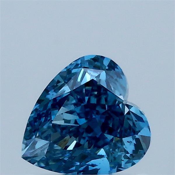 1.13 Carat Heart Shaped, Very Good Cut, FANCY VIVID BLUE Color, VS2 Clarity, IGI Certified Lab Grown Diamond