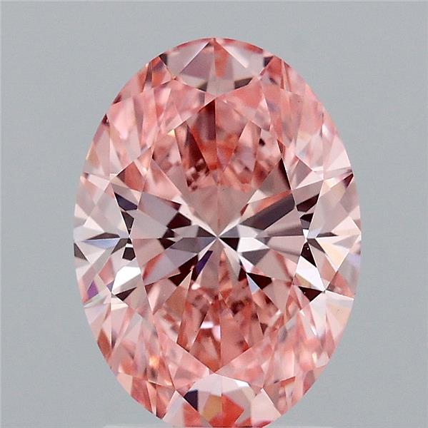 2.16 Carat Oval Shaped, Ideal Cut, FANCY VIVID PINK Color, VVS2 Clarity, IGI Certified Lab Grown Diamond