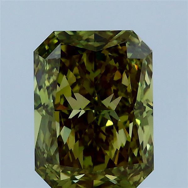 2.01 Carat Radiant Shaped, Ideal Cut, FANCY VIVID GREEN Color, VS2 Clarity, IGI Certified Lab Grown Diamond