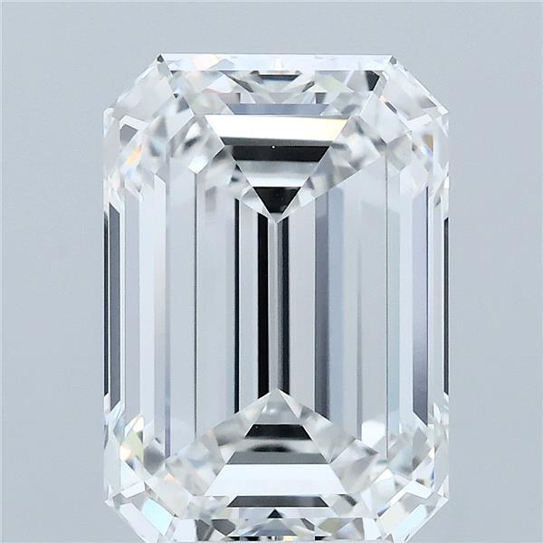 5.02 Carat Emerald Shaped, Ideal Cut, E Color, VVS2 Clarity, IGI Certified Lab Grown Diamond