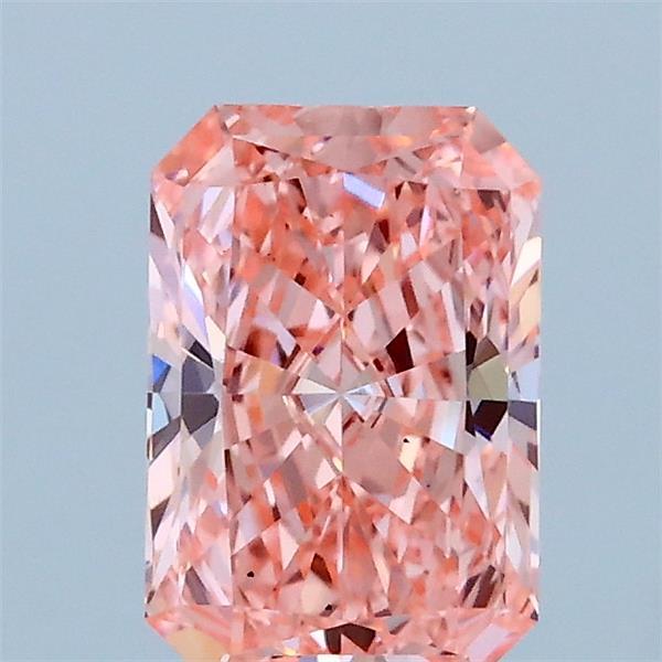1.03 Carat Radiant Shaped, Ideal Cut, FANCY VIVID PINK Color, VS2 Clarity, IGI Certified Lab Grown Diamond