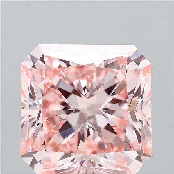 3.15 Carat Radiant Shaped, Ideal Cut, FANCY VIVID PINK Color, VS1 Clarity, IGI Certified Lab Grown Diamond