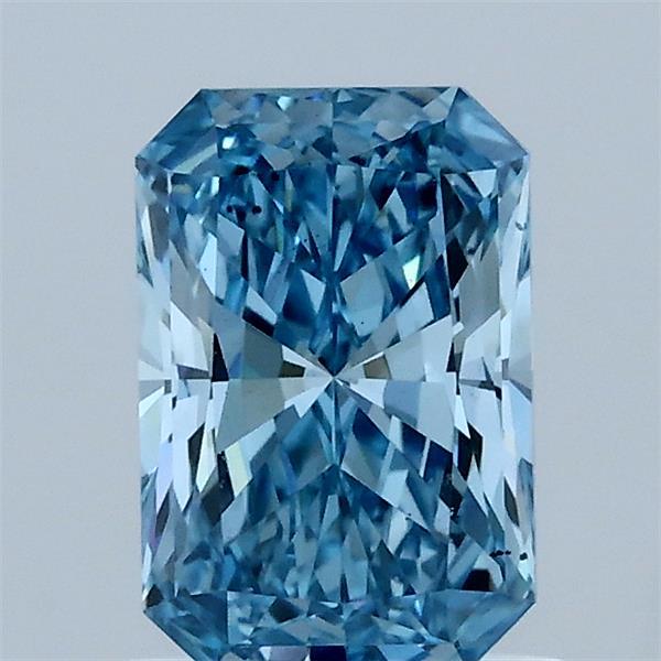 1.04 Carat Radiant Shaped, Ideal Cut, FANCY VIVID BLUE Color, VS2 Clarity, IGI Certified Lab Grown Diamond