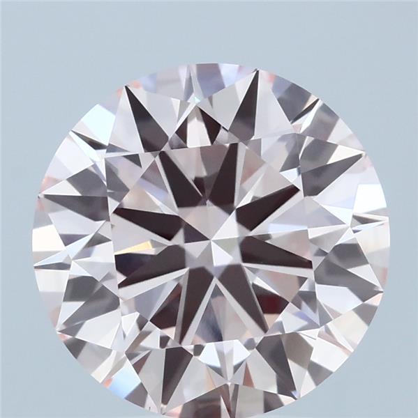 3.81 Carat Round Shaped, Ideal Cut, FANCY INTENSE PINK Color, VVS2 Clarity, IGI Certified Lab Grown Diamond