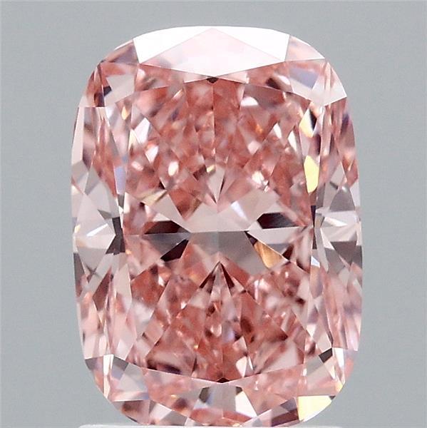 2.02 Carat Cushion Shaped, Excellent Cut, FANCY VIVID PINK Color, VVS2 Clarity, IGI Certified Lab Grown Diamond