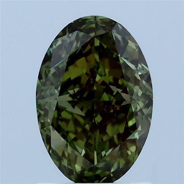1.61 Carat Oval Shaped, Excellent Cut, FANCY VIVID GREEN Color, VS1 Clarity, IGI Certified Lab Grown Diamond
