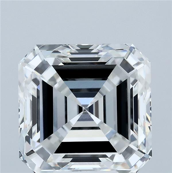 7.06 Carat Asscher Shaped, Ideal Cut, F Color, VVS2 Clarity, IGI Certified Lab Grown Diamond