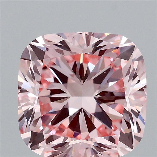 3.06 Carat Cushion Shaped, Excellent Cut, FANCY INTENSE PINK Color, VS2 Clarity, IGI Certified Lab Grown Diamond