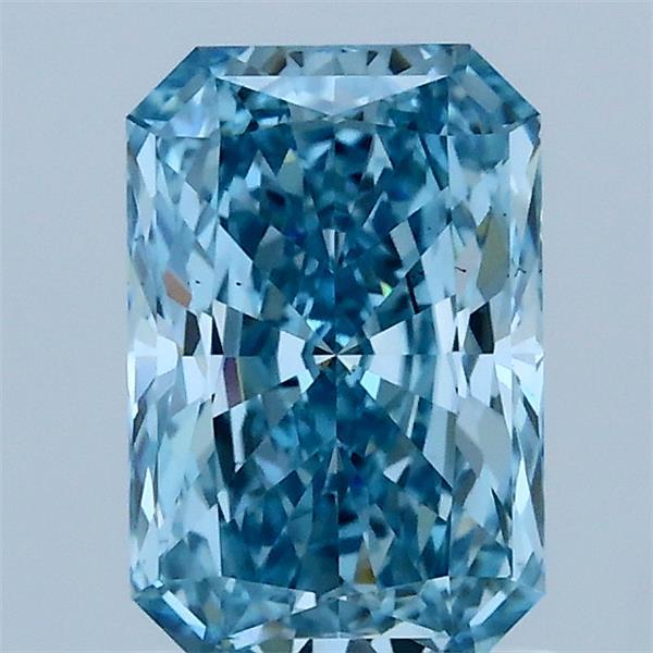 1.29 Carat Radiant Shaped, Ideal Cut, FANCY VIVID BLUE Color, VS2 Clarity, IGI Certified Lab Grown Diamond