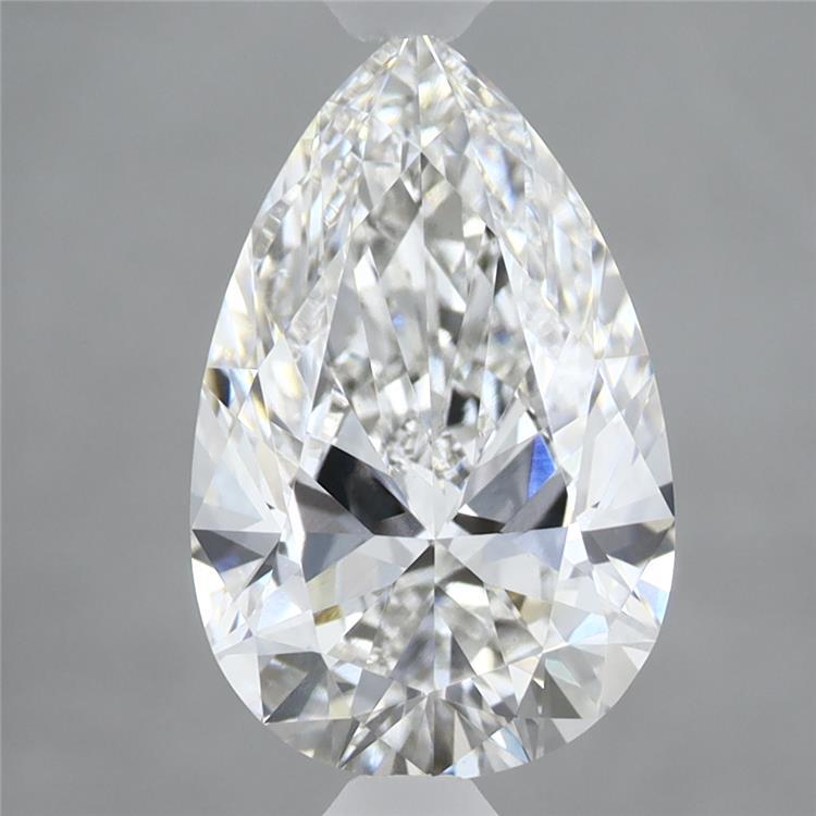 2.72 Carat Pear Shaped, Ideal Cut, F Color, VVS2 Clarity, IGI Certified Lab Grown Diamond