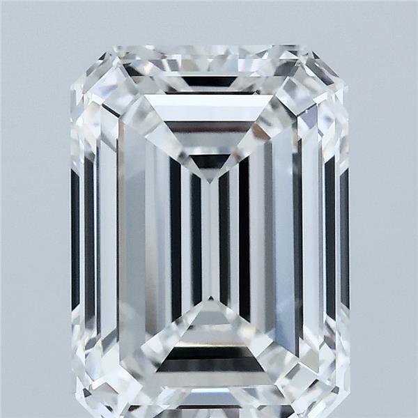 4.09 Carat Emerald Shaped, Ideal Cut, E Color, VVS2 Clarity, IGI Certified Lab Grown Diamond