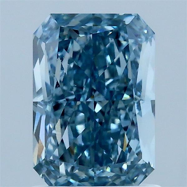 1.68 Carat Radiant Shaped, Ideal Cut, FANCY VIVID BLUE Color, VS1 Clarity, IGI Certified Lab Grown Diamond