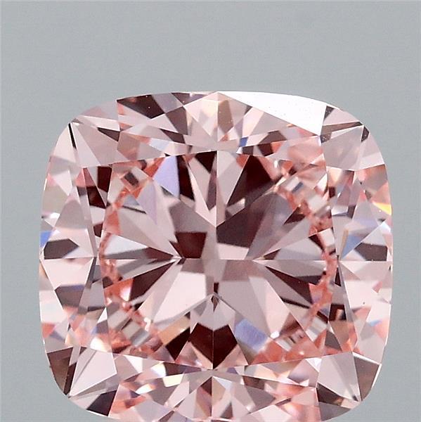2.94 Carat Cushion Shaped, Ideal Cut, FANCY INTENSE PINK Color, VVS2 Clarity, IGI Certified Lab Grown Diamond