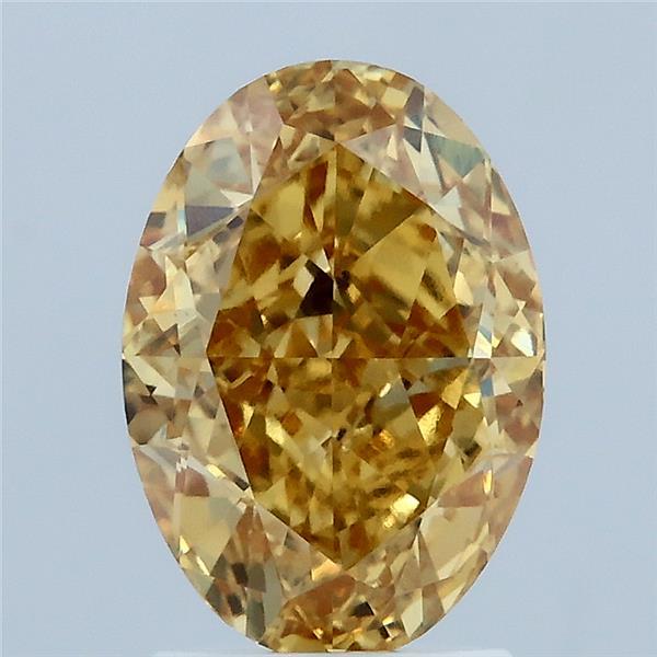 2.62 Carat Oval Shaped, Very Good Cut, FANCY INTENSE YELLOW Color, VVS2 Clarity, IGI Certified Lab Grown Diamond