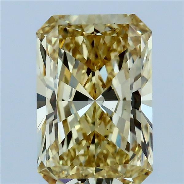 2.00 Carat Radiant Shaped, Ideal Cut, FANCY INTENSE YELLOW Color, VS1 Clarity, IGI Certified Lab Grown Diamond